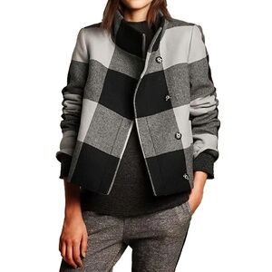 Banana Republic Plaid Cropped Jacket